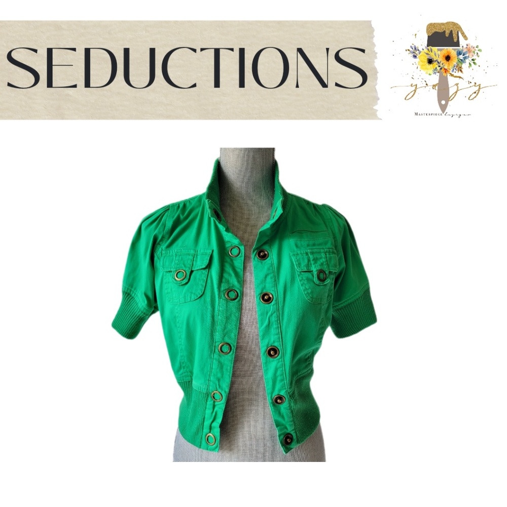 SEDUCTIONS SMALL, green, short-sleeve, jacket
